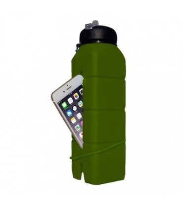 בקבוק שתיה לחיץ MUNKEES SOUND BOTTLE - DARK GREEN